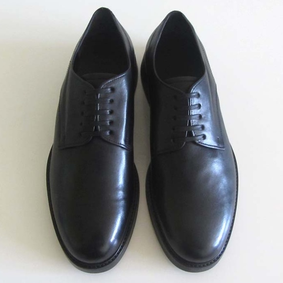new VINCE Proctor black plain toe derby shoes 9 M - Picture 3 of 8